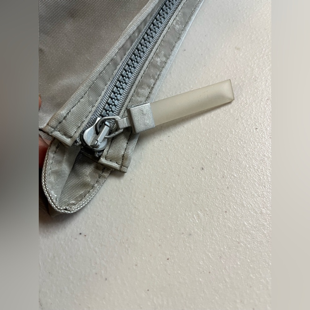 Chanel Gray Cosmetic Bag With Rectangular Shape A… - image 4